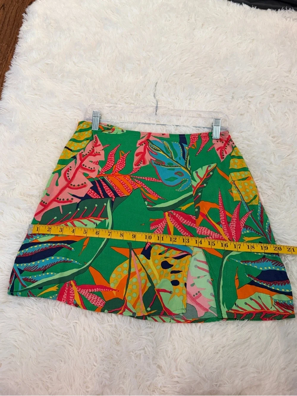 Green Tropical Print Skirt - Picture 7 of 7